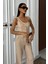Tek Omuz Büstiyer Plazzo Pantolon Viscon Takım 10159 3