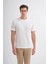 Bisiklet Yaka Ekru Erkek T-Shirt 4220 2