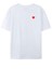 Unısex Kırmızı Kalp Baskılı Beyaz Tshirt 1