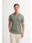 Polo Yaka Açık Haki Erkek T-Shirt 4120 3