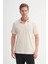 Bej Erkek Polo Yaka T-Shirt 4257 2