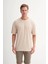 Bisiklet Yaka Bej Erkek T-Shirt 4263 2