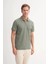 Polo Yaka Açık Haki Erkek T-Shirt 4122 2