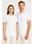 Larınna Unisex Slim Fit Dar Kesim Yumuşak Dokulu Siyah Bisiklet Yaka Basic Tişört Pamuklu 5
