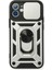 Apple iPhone 12 Mini Kılıf Pars Lens Yüzüklü Silikon - Gümüş Ynsmr 1