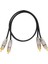 Ses Kablosu 2rca Erkek - 2rca Erkek Ses Kablosu Alüminyum Alaşımlı Konnektörlü Xbox 360 Siyah 2 M / 6.6 Ft (Yurt Dışından) 2