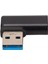 90 Derece USB 3.0 - Tip C Adaptörü 3A 10GBPS USB Sol Açı Adaptörü Cep Telefonları Tabletler Sabit Sürücüler Siyah (Yurt Dışından) 1
