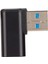 90 Derece USB 3.0 - Tip C Adaptörü 3A 10GBPS USB Sol Açı Adaptörü Cep Telefonları Tabletler Sabit Sürücüler Siyah (Yurt Dışından) 2