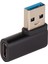 90 Derece USB 3.0 - Tip C Adaptörü 3A 10GBPS USB Sol Açı Adaptörü Cep Telefonları Tabletler Sabit Sürücüler Siyah (Yurt Dışından) 4