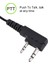 K Head Walkie Talkie Radyo Için Evrensel 2pin Kulaklık Talkie Kulaklığı Kulaklığı (Yurt Dışından) 2