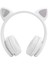 Gençler Için Mikrofonlu LED Gürültü Azaltma Kulaklığı Kedi Kulak Şeklinde Bluetooth 5.0 Kulaklıkbeyaz (Yurt Dışından) 2