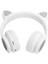 Gençler Için Mikrofonlu LED Gürültü Azaltma Kulaklığı Kedi Kulak Şeklinde Bluetooth 5.0 Kulaklıkbeyaz (Yurt Dışından) 5