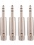 4 Adet 3-Pin Xlr Dişi - Stereo 6.35MM 1/4" Fiş Ses Mikrofonu Mikrofon Adaptörü Konnektörü (Yurt Dışından) 5