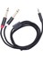3683 Adaptör Kablosu Pamuklu Örgü Örgü 3,5 mm Erkek - Çift 6,35 mm Ses Ayarı Hoparlör Adaptör Kablosu 1 M/3,3 Ft (Yurt Dışından) 4