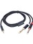 3683 Adaptör Kablosu Pamuklu Örgü Örgü 3,5 mm Erkek - Çift 6,35 mm Ses Ayarı Hoparlör Adaptör Kablosu 1 M/3,3 Ft (Yurt Dışından) 5