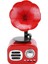 Taşınabilir Fonograf Vintage Retro Bluetooth Hoparlör Hoparlör Kutusu Ekipman Aksesuarıkırmızı (Yurt Dışından) 2