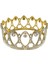 Taç Metal Taşlı Pasta Süsü Asetat Kutuda Altın 1