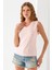 Kadın Ön Arka V Yaka Kolsuz Basic Bluz Pembe - 925083 3
