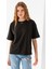Kadın Bisiklet Yaka Kroche Aksesuarlı T-Shirt Siyah - 25779 4