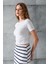 Kadın Bisiklet Yaka A Aksesuarlı Crop T-Shirt Beyaz - 25792 5