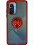 Xiaomi Redmi K40 Kılıf Montreal Yüzüklü Silikon Kapak - Kırmızı Ynsmr 1