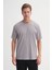 Bisiklet Yaka Gri Erkek T-Shirt 4163 2