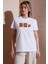 Baskılı Beyaz Kadın T-Shirt 25Y0300K1 4