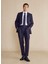 Normal Bel Slim Fit Lacivert Melanj Erkek Takım Elbise BBFW24MSU005 2