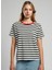 Bisiklet Yaka Çizgili Siyah - Ekru Kadın T-Shirt 252 Lcf 242024 Malory Ekru-Siyah 2