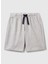 Normal Bel Regular Fit Gri Melanj Erkek Çocuk Şort 3BL0C903L 1