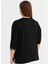 Yuvarlak Yaka Taşlı Siyah Kadın Bluz 25YSL8091-BB 4