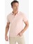 %100 Pamuk Slim Fit Dar Kesim Polo Yaka Kısa Kollu Pamuklu Nakışlı Pike Polo Tişört E2633AX25SM 5