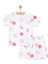 Kız Bebek Pijama Takımı Bisiklet Yaka Reçme Paça Kısa Kol Ekru 6 Ay 1