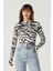 Siyah Beyaz Zebra Desenli Body 3