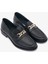 Danica Siyah Hakiki Deri Kadın Loafer 4