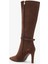 June Kahverengi Hakiki Deri Kadın Topuklu Çizme 3