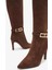 June Kahverengi Hakiki Deri Kadın Topuklu Çizme 5