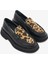 Josie Leopar Hakiki Deri Kadın Loafer 4