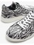Dobby Zebra Desenli Hakiki Deri Kadın Sneakers 6