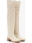 Tracy Krem Deri Kadın Diz Üstü Çizme 4