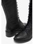 Melos Siyah Hakiki Deri Kadın Çizme 5