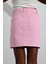 Pembe Mini Denim Etek 5