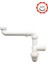 Yer Kazandıran Lavabo Sifonu Evye Sifonu, 1 1/2'' Bağlantı Ağızlı, Süzgeçsiz 50LIK Çıkış Lavabo Dolabında ve Çekmecesinde Lavabo ve Evye Altında Duvara Bitişik Montajlı Koku Önleyici S Sistemi 1