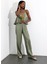 Haki Ayarlanabilir Askılı Bluz Pantolon Takım 51043 2