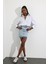 Buz Mavi Mini Denim Etek 0257 1