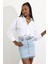 Buz Mavi Mini Denim Etek 0257 2