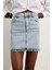 Buz Mavi Mini Denim Etek 0257 3
