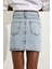 Buz Mavi Mini Denim Etek 0257 5