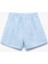 Pile Detaylı Beli Lastikli Dokulu Mini Şort 2