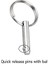 4 Pcs Deniz Hızlı Çıkarma Pimleri Bimini Üst Pimler, Çap 1/4ın(6.3mm), Toplam UZUNLUK1.5IN(38MM), Kullanılabilir Uzunluk(25.4mm) (Yurt Dışından) 4